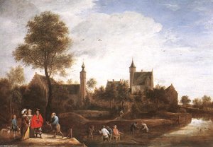 A View Of Het Sterckshof Near Antwerp — David Teniers The Younger, Dutch Golden Age