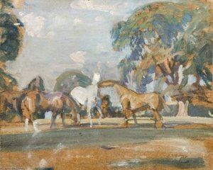 Study Of 'rose', 'wild Bird', 'peggy' And 'stockings' — Sir Alfred James Munnings