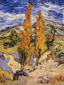 Two Poplars On A Hill — Vincent Willem Van Gogh, Post-impressionism