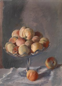 Still Life With Peaches — Alexander Evgenievich Yakovlev