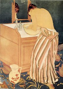 Woman Bathing — Mary Stevenson Cassatt, Impressionism