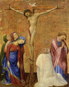 Christ On The Cross With A Praying Carthusian Monk — Jean De Beaumetz, Gothic Art