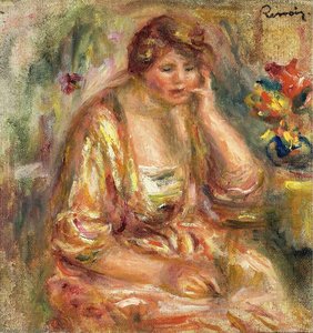 Andree In A Pink Dress — Pierre-auguste Renoir, Impressionism