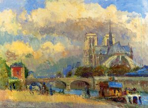 Notre Dame De Paris 1 — Albert-charles Lebourg, Impressionism
