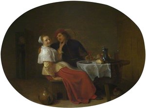 Two Lovers At Table — Hendrik Martensz Sorgh