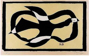 Bird Flies Through A Cloud — Georges Braque