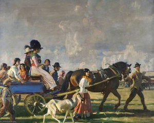 Arrival At Epsom Downs For Derby Week — Sir Alfred James Munnings