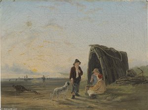 Children Playing By The Shore — William Collins