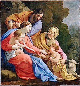 La Sainte Famille Avec Sainte Elisabeth Et Le Petit Saint Jean — Simon Vouet, French Baroque