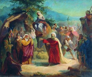 Meeting Of Isaac And Eleazar — Konstantin Yegorovich Makovsky, Romanticism