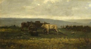 Landscape With Cattle — Charles-françois Daubigny