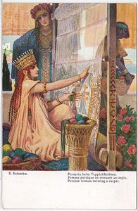 Persian Woman Twisting A Carpet — Sergey Solomko