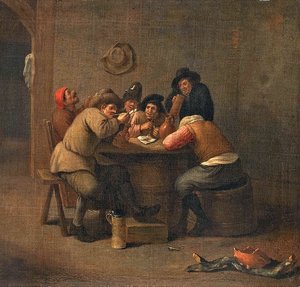 Wirtshausszene. — Matheus Van Helmont, Baroque