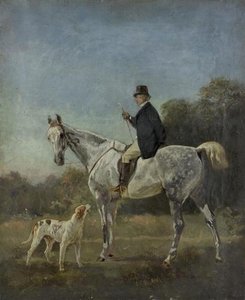 Portrait Equestre Du Baron Lambert — Parquet Charles Gustave