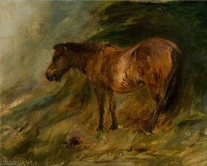 A Bay Pony Sheltering — Robert L Alexander, Romanticism