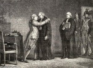King Louis Xvi Meets With De Malesherbes — Hippolyte De La Charlerie