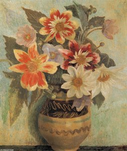 Dahlias — Dora Carrington, Art Deco