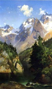 A Rocky Mountain Peak, Idaho Territory — John Ferguson Weir