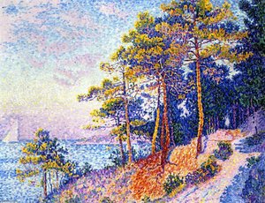 Seaside (also Known As Le Sentier De La Douane, Saint-tropez) — Paul Signac, Neo-impressionist Pointillism