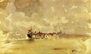 Gold And Grey: The Sunny Shower - Dordrecht — James Abbott Mcneill Whistler