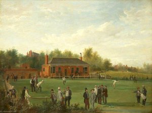 Opening Game Of The Oldham Subscription Bowling Green, Frankhill, 1860 — James Howe Carse