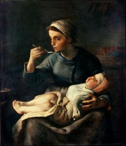 The Baby's Cereal — Jean-françois Millet