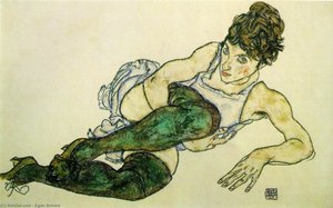 Green Stockings — Egon Schiele