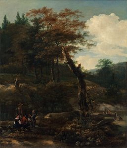 Wooded Landscape With Travelers — Adam Pynacker, Dutch Golden Age