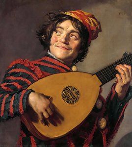 Buffoon Playing A Lute — Frans Hals I, Dutch Golden Age