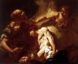 The Sacrifice Of Isaac — Giovanni Battista Piazzetta, Baroque Dramatic Religious
