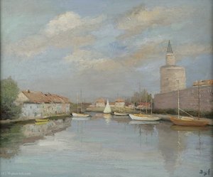 Canal Of Rhone Near The Ramparts — Marcel Dyf