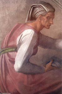 Jesse - David - Solomon (detail) — Michelangelo Buonarroti, Renaissance