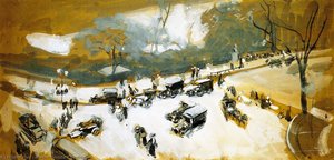 Snow In Central Park — Joaquín Sorolla Y Bastida