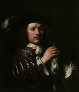 Hunter Holding A Dead Partridge — Aelbert Jacobsz Cuyp
