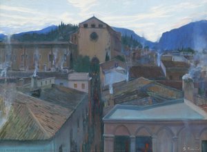 Holy Thursday In Pollença (mallorca) — Santiago Rusiñol Prats, Catalan Modernisme