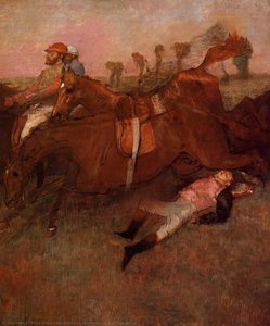 Scene From The Steeplechase - The Fallen Jockey — Edgar Degas, Impressionist Painting