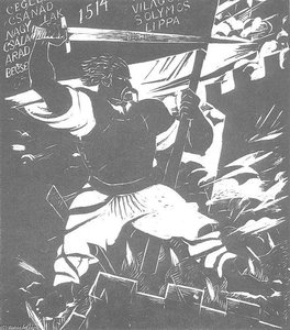Dózsa-series V. Dózsa On The Wall — Gyula Derkovits