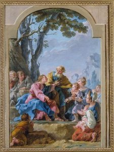 Le Christ Et Les Petits Enfants — Noël Hallé