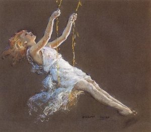 Girl On A Swing — Everett Shinn