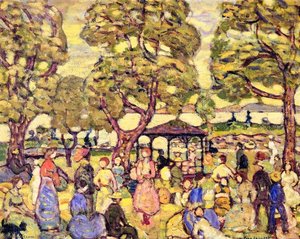 Landscape With Figures No. 2 — Maurice Brazil Prendergast, Post-impressionism