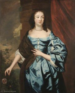 Portrait Of An Unknown Lady Holding A Rose — Peter Tillemans
