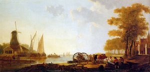 Riverlandscape With Mill — Abraham Van Strij