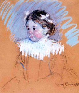 Bust Of Ellen With Bows In Her Hair — Mary Stevenson Cassatt