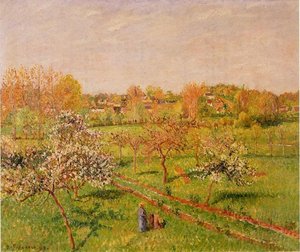 Morning, Flowering Apple Trees, Eragny — Camille Pissarro, Impressionism