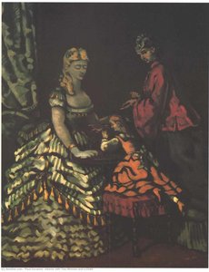 Interior With Two Women And A Child — Paul Cézanne