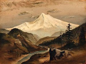 Mount Hood, (painting) — Flora A Morgensen