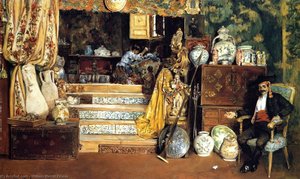 Spanish Bric-a-brac Shop (also Known As A Spanish Curiosity Shop) — William Merritt Chase, Impressionism