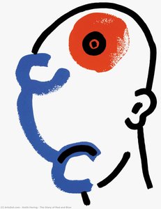 The Story Of Red And Blue — Keith Haring