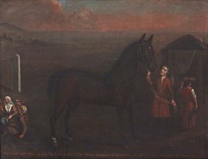 A Horse Called 'wenn', With His Groom And Other Figures, At Newmarket — Joseph Brook