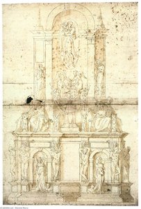 Michelangelo's Draft For The Tomb Of Julius Ii — Giacomo Rocca, Mannerist Style